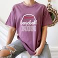 Baseball Mom Leopard Print Baseball Game Day For Mama Women's Comfort Colors T-Shirt Blue Jean