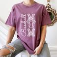 Baseball Mom Tee Leopard Mother's Day Grandma Women's Comfort Colors T-Shirt Blue Jean