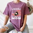My Baseball Player Calls Me Mom Baseball Mom Women's Comfort Colors T-Shirt Blue Jean