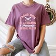 Baseball Player Pitcher Catcher Baseball Mom Mother Women's Comfort Colors T-Shirt Blue Jean