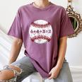 Baseball Red Stitches Sport Graphic 6432 Women's Comfort Colors T-Shirt Blue Jean Baseball Red Stitches Sport Graphic 6432 Women's Comfort Colors T-Shirt Blue Jean