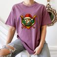 Baseball Xmas Christmas Baseball Ice Cream Drip Boys Women's Comfort Colors T-Shirt Blue Jean