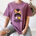 Busy Raising Ballers Softball Messy Bun Baseball Mom Women's Comfort Colors T-Shirt Blue Jean Busy Raising Ballers Softball Messy Bun Baseball Mom Women's Comfort Colors T-Shirt Blue Jean