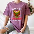 My Christmas Baseball Pajama Helmet Santa Xmas Men Boys Women's Comfort Colors T-Shirt Blue Jean