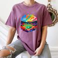 Colorful Baseball Field Home Run Baseball Player Fans Women's Comfort Colors T-Shirt Blue Jean Colorful Baseball Field Home Run Baseball Player Fans Women's Comfort Colors T-Shirt Blue Jean