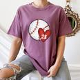Custom Baseball Mom Number 28 Heart For Mom Mommy Women's Comfort Colors T-Shirt Blue Jean