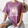 My Favorite Baseball Player Calls Me Pop Pop Women's Comfort Colors T-Shirt Blue Jean