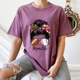 Football Mom Baseball Mom Life Messy Bun Mom Of Both Women's Comfort Colors T-Shirt Blue Jean Football Mom Baseball Mom Life Messy Bun Mom Of Both Women's Comfort Colors T-Shirt Blue Jean