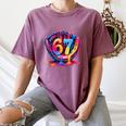 Gen Alpha Slang Ice Cream Drip Six Seven 67 Baseball Catcher Women's Comfort Colors T-Shirt Blue Jean