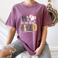 My Heart Is On That Field Mother's Day Baseball Mom Women Women's Comfort Colors T-Shirt Blue Jean
