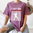 I Hit 100 Days Of School Baseball 100 Day Of School Women's Comfort Colors T-Shirt Blue Jean I Hit 100 Days Of School Baseball 100 Day Of School Women's Comfort Colors T-Shirt Blue Jean