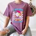 I Hit 100 Days Of School Baseball Ice Cream Drip Women's Comfort Colors T-Shirt Blue Jean