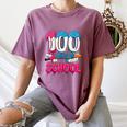 HUGvyn 100 Days Of School Baseball Ice Cream Teacher Student Women's Comfort Colors T-Shirt Blue Jean