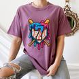 HUGvyn 7th Birthday Baseball Ice Cream Drip Number 7 Kid Boy Women's Comfort Colors T-Shirt Blue Jean