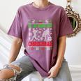 I'Ll Be Home For Christmas Baseball Xmas Women's Comfort Colors T-Shirt Blue Jean
