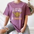 I'm Just Here For The Snacks And Commercials Baseball Women's Comfort Colors T-Shirt Blue Jean I'm Just Here For The Snacks And Commercials Baseball Women's Comfort Colors T-Shirt Blue Jean
