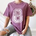 Jersey Number 8 Eight T-Shirt Football Number Baseball Mom Women's Comfort Colors T-Shirt Blue Jean