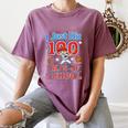 I Just Hit 100 Days Of School Baseball 100th Day Boys Kids Women's Comfort Colors T-Shirt Blue Jean