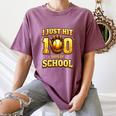 I Just Hit 100 Days Of School Baseball Boys Kids 100th Day Women's Comfort Colors T-Shirt Blue Jean I Just Hit 100 Days Of School Baseball Boys Kids 100th Day Women's Comfort Colors T-Shirt Blue Jean