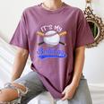 Kids 8th Baseball Birthday Party Boys Sport Fan 8 Years Old Women's Comfort Colors T-Shirt Blue Jean