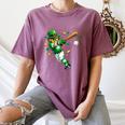 Leprechaun Play Baseball St Patrick's Day Men Kid Boys Women's Comfort Colors T-Shirt Blue Jean