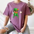 Leprechaun Playing Baseball St Patricks Day Sport Boys Women's Comfort Colors T-Shirt Blue Jean