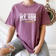 Let Me Through My Son Is Out There Baseball Mom Women's Comfort Colors T-Shirt Blue Jean