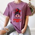 Loud And Proud Baseball Mom Messy Bun Leopard Mother Day Women's Comfort Colors T-Shirt Blue Jean
