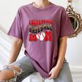 Loud Proud Baseball Mom Red Team Leopard Baseball Mom Squad Women's Comfort Colors T-Shirt Blue Jean
