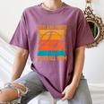 Loud And Proud Baseball Mom Vibrant Colorful Stripe Women's Comfort Colors T-Shirt Blue Jean