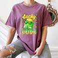 Lucky Dude Drip Baseball Shamrock St Patrick Men Boy Youth Women's Comfort Colors T-Shirt Blue Jean
