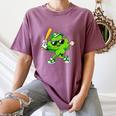 Lucky Shamrock Playing Baseball St Patrick's Kids Boys Women's Comfort Colors T-Shirt Blue Jean