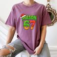 Mason 67 Christmas Ice Cream Drip Meme Six Seven Baseball Women's Comfort Colors T-Shirt Blue Jean