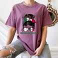 Mexico Baseball Mom Messy Bun Women's Comfort Colors T-Shirt Blue Jean
