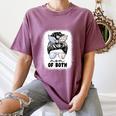 Mom Of Both Volleyball And Baseball Mom For Women Messy Bun Women's Comfort Colors T-Shirt Blue Jean Mom Of Both Volleyball And Baseball Mom For Women Messy Bun Women's Comfort Colors T-Shirt Blue Jean