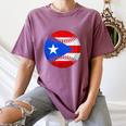 Puerto Rico Baseball Flag Boricua Beisbol Fan Gear Women's Comfort Colors T-Shirt Blue Jean