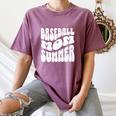 Retro Baseball Mom Summer Groovy Appreciation Premium Women's Comfort Colors T-Shirt Blue Jean