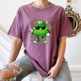 Shamrocks Playing Baseball St Patricks Day 6 7 Meme Men Boys Women's Comfort Colors T-Shirt Blue Jean
