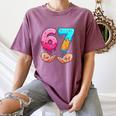Six Seven 6-7 Baseball Ice Cream Drip 67 Meme Hands Women's Comfort Colors T-Shirt Blue Jean Six Seven 6-7 Baseball Ice Cream Drip 67 Meme Hands Women's Comfort Colors T-Shirt Blue Jean