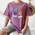 Six Seven Ice Cream Drip Cool Meme 67 Number Baseball Women's Comfort Colors T-Shirt Blue Jean Six Seven Ice Cream Drip Cool Meme 67 Number Baseball Women's Comfort Colors T-Shirt Blue Jean