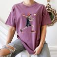 Skeleton Baseball Halloween Costume Men Boys Kids Women's Comfort Colors T-Shirt Blue Jean