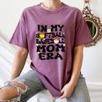 In My Softball Baseball Mom Era Retro Groovy Mom Of Both Women's Comfort Colors T-Shirt Blue Jean