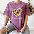 Softball Baseball Mom Valentine Leopard Heart Mother's Day Women's Comfort Colors T-Shirt Blue Jean