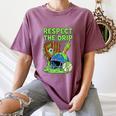 Spooky Zombie Respect The Drip Baseball Halloween Women's Comfort Colors T-Shirt Blue Jean