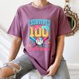 I Survived 100 Days Of School Baseball Drip Students Teacher Women's Comfort Colors T-Shirt Blue Jean I Survived 100 Days Of School Baseball Drip Students Teacher Women's Comfort Colors T-Shirt Blue Jean
