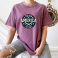 Team America 1776 4th Of July Patriotic Baseball Women's Comfort Colors T-Shirt Blue Jean