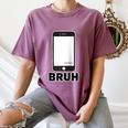 Texted First Bruh Seen Message Valentine's Day Humor Raglan Baseball Tee Women's Comfort Colors T-Shirt Blue Jean