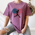 Valentines Baseball Batter Silhouette Heart Men Boys Kid Women's Comfort Colors T-Shirt Blue Jean