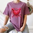 Valentines Day Baseball Red Heart Dab Boys Girls Kids Women's Comfort Colors T-Shirt Blue Jean