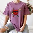 Valentines Day Baseball Red Heart Love Boys Kids Tee Women's Comfort Colors T-Shirt Blue Jean
